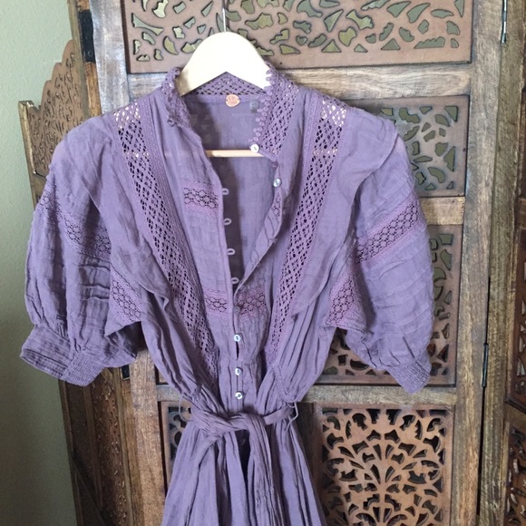 NEW NWT Free People Sydney Mini Dress Purple - Picture 4 of 7